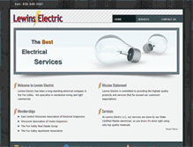 Tablet Screenshot of lewinselectric.com